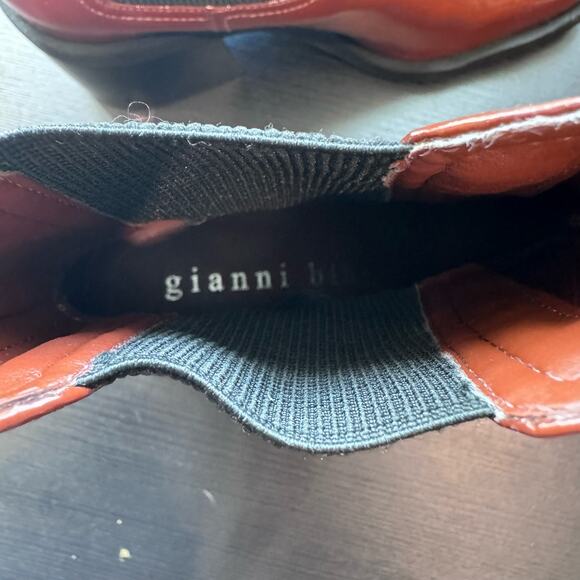 Gianni Bini Banks Crinkle Patent Double Gore Square Toe Booties Size 7 - Picture 7 of 10